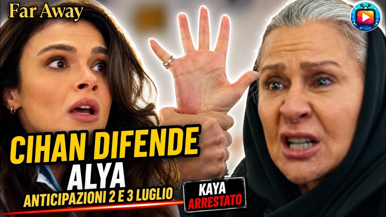 Un giovane uomo trattenuto da agenti davanti a un edificio, in una scena della serie