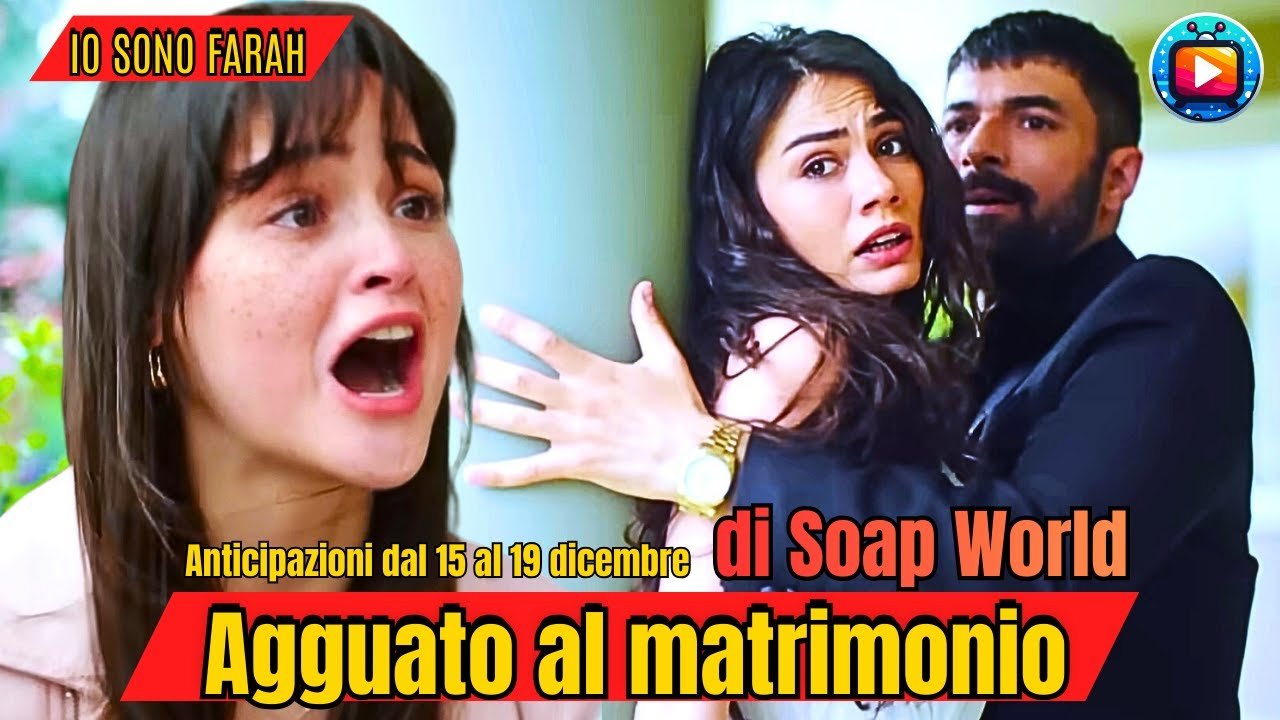 Primo piano di una giovane donna in lacrime, la bocca aperta in un grido, con del verde alle spalle; accanto, un'altra ragazza dai capelli scuri schiacciata contro una parete chiara, gli occhi spalancati per la paura, trattenuta da un uomo barbuto vestito di scuro