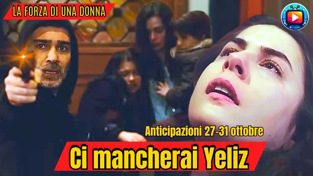 Una donna scende di corsa le scale di un palazzo nella notte tenendo per mano due bambini