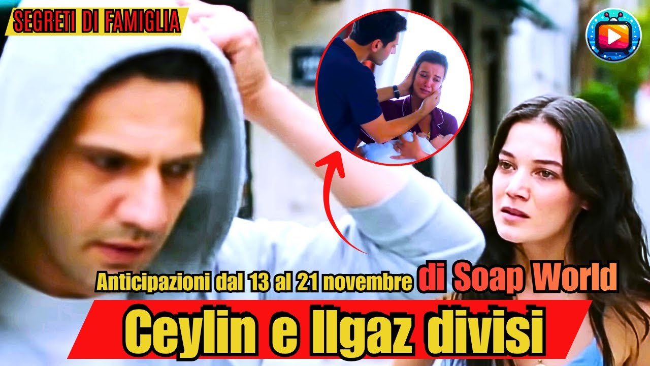 Ilgaz in felpa grigia si tira il cappuccio sulla testa in una strada; a destra Ceylin lo guarda con aria tesa; in un riquadro tondo un uomo tiene fra le mani il viso di una donna in lacrime seduta a terra.