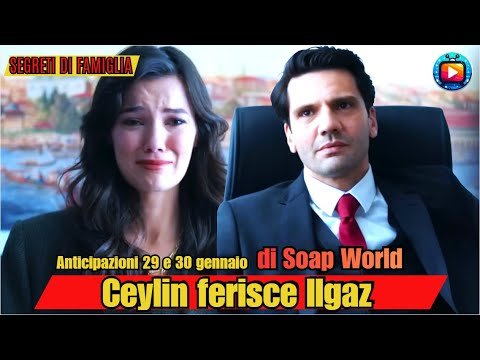 Ceylin in lacrime accanto a Ilgaz in giacca scura e cravatta rossa, seduto in ufficio con lo sguardo fermo e distante